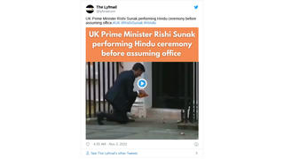 Fact Check: UK Prime Minister Rishi Sunak Did NOT Perform Hindu Ceremony Outside 10 Downing Street Before Assuming Office 