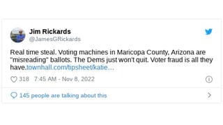 Fact Check: Tabulator Trouble In Maricopa County Was NOT Proof Of Voter Fraud