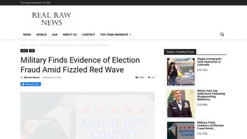 Fact Check: NO Evidence US Military Found 'Election Fraud Amid Fizzled Red Wave'