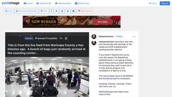 Fact Check: NO Election Fraud When 'Bunch Of Bags Just Randomly Arrive' At Maricopa County Counting Center -- It's Routine Process