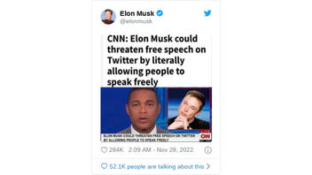 Fact Check: CNN Did NOT Say That 'Elon Musk Could Threaten Free Speech On Twitter By Literally Allowing People To Speak Freely'