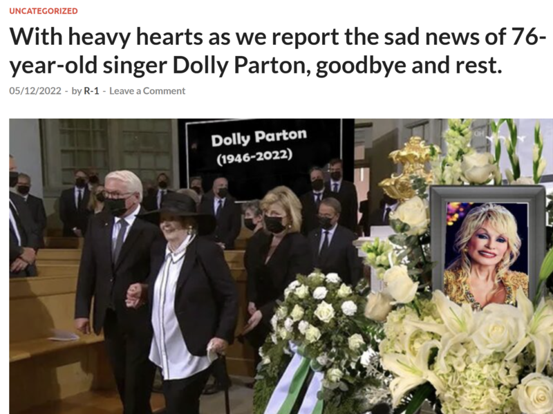 Dolly Parton: Did She Pass Away Today?