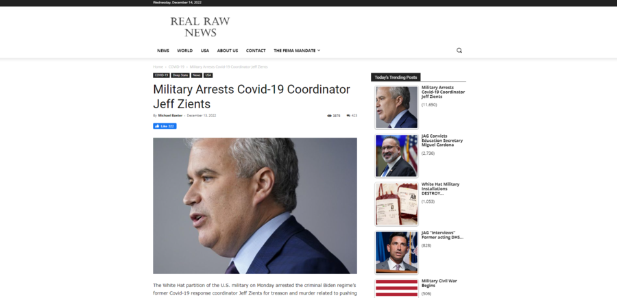 military arrests jeff zients RRN article.png