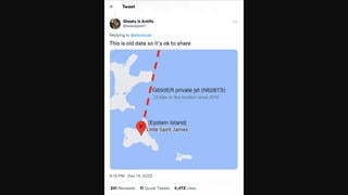 Fact Check: Image Does NOT Show Elon Musk Flew To 'Epstein Island'; Map Is Fake And There's No Place To Land