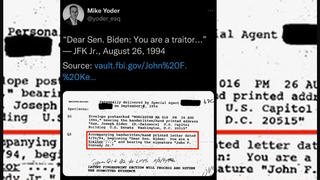 Fact Check: FBI File Does NOT Suggest 1994 Threat Letter To Joe Biden Was Written By JFK Jr.