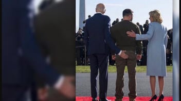 Fact Check: Biden Did NOT Put His Hand On Ukrainian President Zelenskyy's Buttocks -- The Photo Is Edited