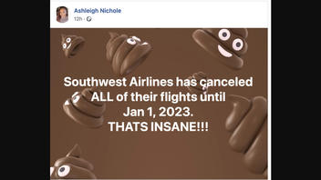 Fact Check: Southwest Airlines Did NOT Cancel All Of Its Flights Until January 1, 2023