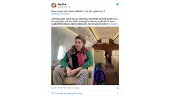 Fact Check: Image Does NOT Show Olena Zelenska After 'Shopping Trip In Paris' -- Image Is Photoshopped