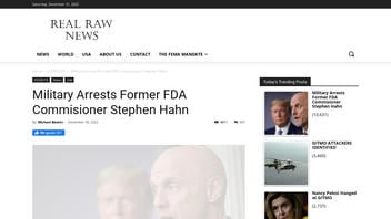 Fact Check: NO Evidence That Ex-FDA 'Commisioner' Stephen Hahn Was Arrested By Military
