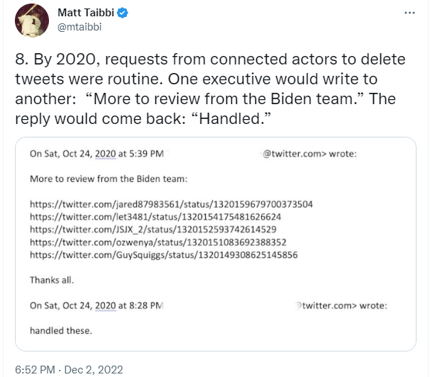 First Taibbi tweet.png