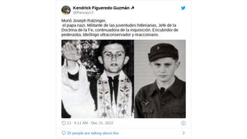 Fact Check: Photo Does NOT Show Pope Benedict XVI Doing The Nazi Salute