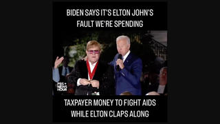 Fact Check: Biden Is NOT Seriously Blaming Elton John For 'Spending Taxpayer Money To Fight AIDS' In This Clip -- It's A Joke