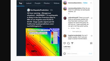 Fact Check: Quake Prediction CANNOT Foresee Earthquakes -- Scientists Cannot Forecast Them