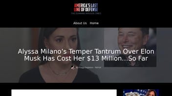 Fact Check: Alyssa Milano's 'Temper Tantrum' Over Elon Musk Has NOT Cost Her $13 Million -- Story From Satire Website
