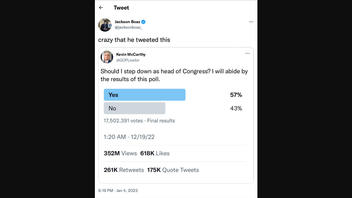 Fact Check: McCarthy Did NOT Post Twitter Poll Asking If He Should Step Down as 'head of Congress'