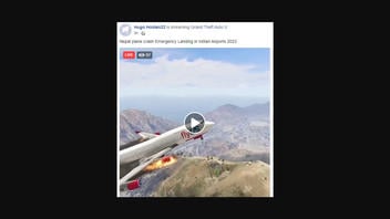 Fact Check: Video Does NOT Show Real Plane Crash or Emergency -- It's Video Game Footage