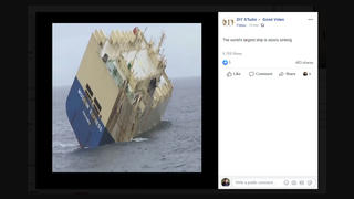 Fact Check: 'World's Largest Ship' Is NOT 'Slowly Sinking'