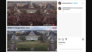 Fact Check: These Inauguration Photos Do NOT Accurately Compare Popularity Of Trump And Biden