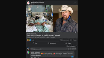 Fact Check: NO Evidence Toby Keith Is 'Fighting For His Life' As Of January 25, 2023