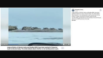 Fact Check: This Video Does NOT Show Abrams Tanks In Poland
