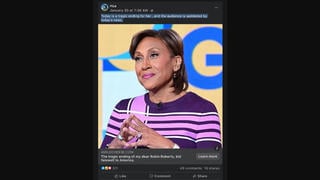 Fact Check: Robin Roberts Of 'Good Morning America' Did NOT Die As Of February 1, 2023 -- Post Is A Bait And Switch 