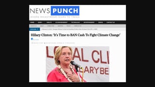 Fact Check: NO Evidence That Hillary Clinton Has Said 'It's Time To Ban Cash To Fight Climate Change'