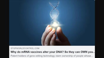 Fact Check: Vaccinated People Do NOT Become The Property Of mRNA Vaccine Patent Holders -- mRNA Does NOT Alter Natural DNA