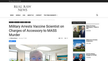 Fact Check: US Military Did NOT Arrest Vaccine Scientist For Mass Murder