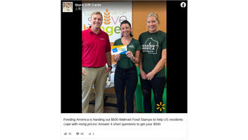 Fact Check: Offers Of Walmart Gift Cards On Facebook Are NOT Associated With Feeding America Food Bank Network