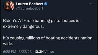 Fact Check: Lauren Boebert Satirical Tweet About 'Millions Of Boating Accidents' Caused By ATF Pistol Braces Ban Widely Misinterpreted