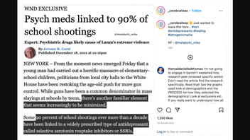 Fact Check: NO Confirmed Link Between Antidepressants And '90% Of School Shootings'