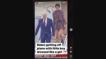 Fact Check: Video Does NOT Show 'Boy Dressed Like A Girl' On Biden Plane