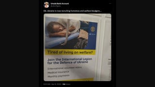 Fact Check: Poster Does NOT Show A Real War Recruiting Campaign Launched By Ukraine In The U.S. To Target Low-Income Populations