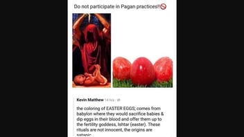 Fact Check: 'Easter' Does NOT Have Etymological Link To Babylonian Deity And Infant Sacrifices