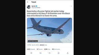 Fact Check: Video Does NOT Show Russian Fighter Jet Intercepting US Navy Aircraft On April 10, 2023