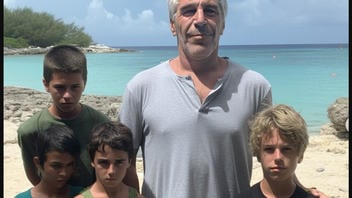 Fact Check: Images Of Jeffrey Epstein With Children On Beach Are NOT ...