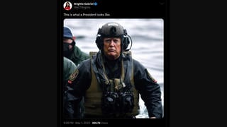 Fact Check: Photo Of Trump Wearing Helmet, Military-Style Vest Is NOT Authentic