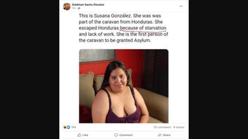 Fact Check: Photo Does NOT Depict First Honduran Migrant 'Caravan' Woman To Be Granted Asylum In US