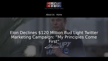 Fact Check: Elon Musk Did NOT Decline $120 Million Bud Light Twitter Marketing Campaign