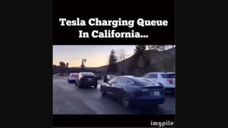 Fact Check: Video Does NOT Show Typical Tesla Supercharger Station Line -- Queue Reportedly Happened Over Thanksgiving 2019