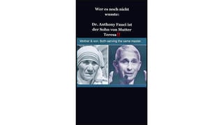 Fact Check: Anthony Fauci Is NOT Son Of Mother Teresa