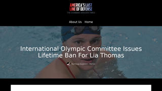 Fact Check: International Olympic Committee Did NOT Issue Lifetime Ban For Lia Thomas -- Story Is From A Satirical Site