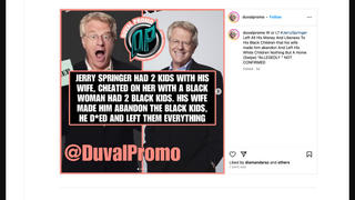 Fact Check: Video Does NOT Show Jerry Springer Leaving His Estate To 'Black Kids' -- It's A Play Put On By Tulane University