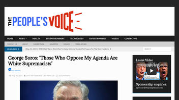 Fact Check: George Soros Did NOT Say 'Those Who Oppose My Agenda Are White Supremacists'