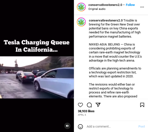 tesla charging queue in california IG post.png