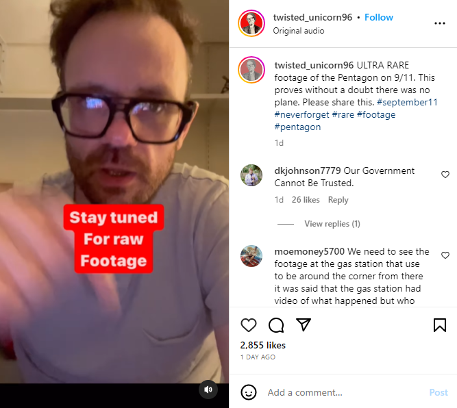 9-11 pentagon no plane IG post.png