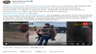 Fact Check: Video Does NOT Show Mexican Cartel Member With U.S.-Made Javelin Anti-Tank Missile -- It's Another Type of Missile