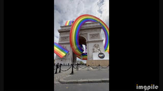 Fact Check: There Is NO Rainbow Around France's Arc De Triomphe For Pride Month -- It's An Artist's Video