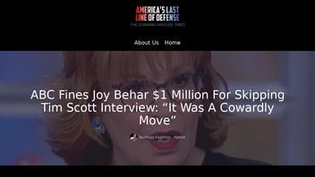Fact Check: ABC Did NOT Fine Joy Behar '1 Million Dollars For Skipping Tim Scott Interview' -- It's From A Satire Site