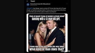 Fact Check: Picture Does NOT Show 'Trump Dancing With A 13 Year Old Girl' -- It's NOT Real Photo